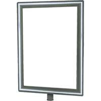 Heavy-Duty Vertical Sign Holder for Classic Posts, Polished Chrome Nia-Chem Ltd.
