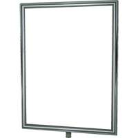 Heavy-Duty Vertical Sign Holder for Classic Posts, Polished Chrome Nia-Chem Ltd.
