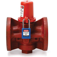 Housse de s&eacute;curit&eacute; pour fontaine et dispositif de cadenassage pour robinet &agrave; tournant, Ensemble Vanne/Robinet &agrave; eau Nia-Chem Ltd.