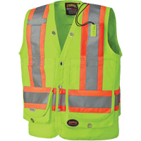 6696 Surveyor's Safety Vest, High Visibility Lime-Yellow, 4X-Large, Polyester Nia-Chem Ltd.