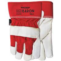 Gants d'ajusteur Red Baron, Grand, Paume en Cuir fleur de vache, Doublure en Tissu-laine Nia-Chem Ltd.