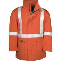 Parka dhiver &agrave; doublure matelass&eacute;e AllOut Westex UltraSoft avec bandes r&eacute;fl&eacute;chissantes, Petit, Orange haute visibilit&eacute;, 46 cal/cm² Nia-Chem Ltd.