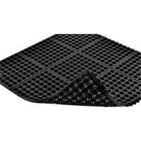 Tapis antifatigue &agrave; imbrication Cushion-Ease 550, &agrave; fentes, 3' x 3' x 3/4", Noir, Caoutchouc Nia-Chem Ltd.