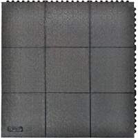 Tapis antifatigue &agrave; imbrication Cushion-Ease, Rugueux, 3' x 3' x 3/4", Noir, Caoutchouc naturel Nia-Chem Ltd.
