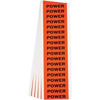 "Power" Conduit & Voltage Labels, 1/2" x 2-1/4", Cloth/Vinyl, English Nia-Chem Ltd.
