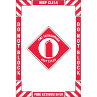 Trousse de marquage du sol ?Fire Extinguisher? (extincteur), Adh&eacute;sif, Anglais avec pictogramme Nia-Chem Ltd.