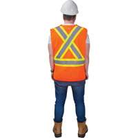 CSA-Compliant High-Visibility Surveyor Vest, High Visibility Orange, 2X-Large, Polyester, CSA Z96 Class 2 - Level 2 SGZ630 | Nia-Chem Ltd.