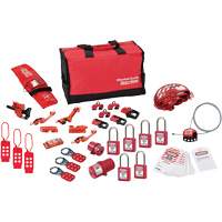 Trousse de cadenassage avec cadenas en thermoplastique de qualit&eacute; sup&eacute;rieure Zenex, Ensemble &eacute;lectrique/Vanne, 34 composants compris Nia-Chem Ltd.