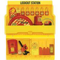Standard Valve & Electrical Deluxe Lockout Station, Thermoplastic Padlocks, 32 Padlock Capacity, Padlocks Included Nia-Chem Ltd.