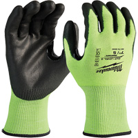 High-Visibility Cut-Resistant Gloves, Size Small, 15 Gauge, Nitrile/Polyurethane Coated, Polyethylene Shell, ANSI/ISEA 105 Level 3 Nia-Chem Ltd.