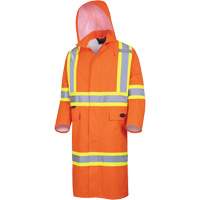 5630 The Rock 300D Waterproof Long Coat, Polyester, Small, High Visibility Orange Nia-Chem Ltd.
