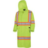 5631 The Rock 300D Waterproof Long Coat, Polyester, Small, High Visibility Lime-Yellow Nia-Chem Ltd.