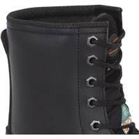 1027 Bottes de travail 8" noires, Cuir, Embout Acier, Taille 10 Nia-Chem Ltd.