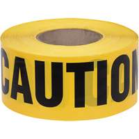 Caution Tape, English, 3" W x 1000' L, 1.5 mils, Black on Yellow SHE798 | Nia-Chem Ltd.