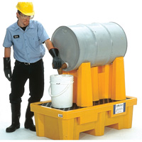 Syst&egrave;me de confinement Ultra-Drum pour 1 baril avec drain, 52" lo x 29" la x 49,5" ha, 750 gal. US Capacit&eacute; Nia-Chem Ltd.