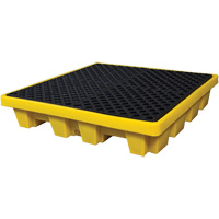 Ultra-Spill Pallet emboitable, 4 barils, Capacit&eacute; de d&eacute;versement 66 gal. US, 51" x 51" x 10" Nia-Chem Ltd.