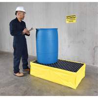 Ultra-Spill Pallet flexible, 2 barils, Capacit&eacute; de d&eacute;versement 66 gal. US, 48" x 24" x 14" Nia-Chem Ltd.