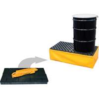 Ultra-Spill Pallet flexible, 2 barils, Capacit&eacute; de d&eacute;versement 66 gal. US, 48" x 24" x 14" Nia-Chem Ltd.