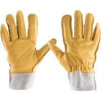 All-Leather Gloves, 7/Small, Grain Leather Palm, Elastic Cuff Nia-Chem Ltd.