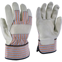 Gants de travail ray&eacute;s 24-61, T-petit, Paume en Cuir fleur de vache Nia-Chem Ltd.