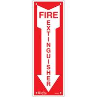 "Fire Extinguisher" Sign, 12" x 4", Aluminum, English with Pictogram Nia-Chem Ltd.