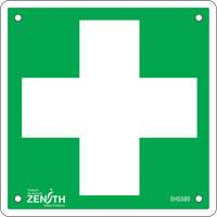 First Aid Sign, 6" x 6", Aluminum, Pictogram Nia-Chem Ltd.