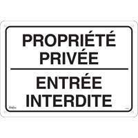 "Propriété privée" Sign, 14" x 20", Aluminum, French SHG605 | Nia-Chem Ltd.