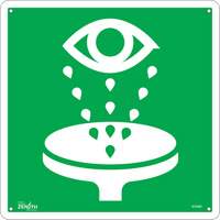 Eye Wash CSA Safety Sign, 12" x 12", Aluminum, Pictogram SHG609 | Nia-Chem Ltd.