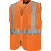6943 Flame-Resistant Mesh Safety Vest, High Visibility Orange, Small, Polyester Nia-Chem Ltd.