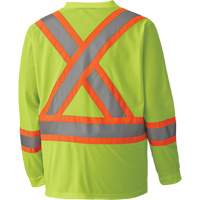 6985 Chandail de s&eacute;curit&eacute; &agrave; manches longues pour circulation en micromaille, Petit, Jaune lime haute visibilit&eacute; Nia-Chem Ltd.