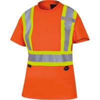 6948 T-shirt de s&eacute;curit&eacute; en il-de-perdrix pour femme, Polyester, T-petit, Orange haute visibilit&eacute; Nia-Chem Ltd.