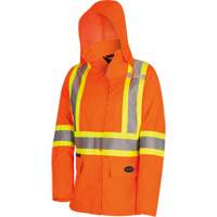 5626W Parka matelass&eacute; de s&eacute;curit&eacute; 300D The Rock, Polyester/Polyur&eacute;thane, Orange haute visibilit&eacute;, T-petit Nia-Chem Ltd.