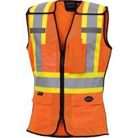 486 Women's High-Visibility Safety Tear-Away Vest, High Visibility Orange, X-Small, Polyester Nia-Chem Ltd.