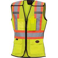 489 Women's High-Visibility Safety Tear-Away Vest, High Visibility Lime-Yellow, X-Small, Polyester Nia-Chem Ltd.