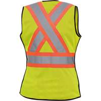489 Women's High-Visibility Safety Tear-Away Vest, High Visibility Lime-Yellow, X-Small, Polyester Nia-Chem Ltd.