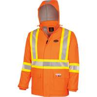 5884 Flash-Gard&reg; FR/Arc-Rated Waterproof Jacket with Hood, Small, High Visibility Orange, 51 cal/cm² Nia-Chem Ltd.