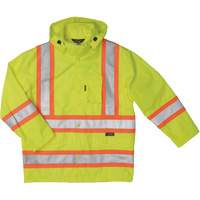 Ripstop Safety Rain Jacket, Polyester, X-Small, High Visibility Lime-Yellow Nia-Chem Ltd.