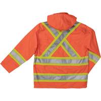 Ripstop Safety Rain Jacket, Polyester, X-Small, High Visibility Orange Nia-Chem Ltd.