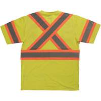 Chemise de s&eacute;curit&eacute; &agrave; manches courtes, Coton, T-petit, Jaune lime haute visibilit&eacute; Nia-Chem Ltd.