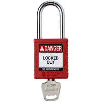 Cadenas de verrouillage Velocity, Rouge, Cl&eacute;s diff&eacute;rentes, Nylon, Largeur de 1-1/2" Nia-Chem Ltd.