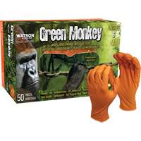 Gants jetables GreenMonkey, Petit, Nitrile, 6 mils, Sans poudre, Orange Nia-Chem Ltd.