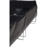 Berme &agrave; support en fil m&eacute;tallique, Capacit&eacute; 479 gal. US, 8' la x 10' lo x 12" h, Support en L Nia-Chem Ltd.