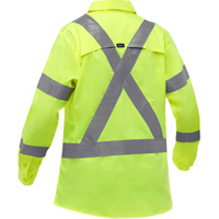 Chemise de travail &agrave; manches longues et X au dos Bisley avec X-Airflow pour femmes, Poly-coton, Petit, Jaune lime haute visibilit&eacute; Nia-Chem Ltd.