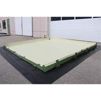 Easy-Riser Insta-Berm, 134 US gal. Capacity, 6' W x 6' L x 6" H, Hinge Bracket Nia-Chem Ltd.