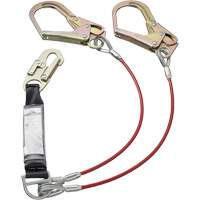 SA-55522-4 PVC-Coated Shock Absorbing Lanyard, 4', Form Hook Center, Snap Hook Leg Ends, Galvanized Steel Nia-Chem Ltd.