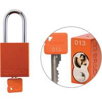 Velocity Plus Safety Lockout Padlock, Orange, Keyed Alike, Aluminum, 1-1/2" Width Nia-Chem Ltd.