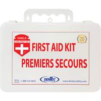 Trousse de premiers soins Shield, R&eacute;pond ou surpasse la norme CSA Z1220-24 type 2 environnements &agrave; faible risque, Petit (2-25 travailleurs) Nia-Chem Ltd.