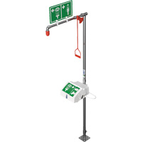 Douche combin&eacute;e avec cuvette ferm&eacute;e en ABS et entr&eacute;e inf&eacute;rieure, Socle Nia-Chem Ltd.