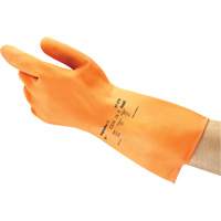 ALPHATEC&reg; 87-320 Gloves, Size 7, 11.8" L, Rubber Latex, Flock-Lined Inner Lining, 18-mil Nia-Chem Ltd.