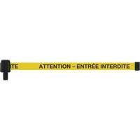 Banni&egrave;re PLUS, Attention - Entr&eacute;e Interdite, 15', Ruban Noir et jaune Nia-Chem Ltd.